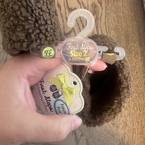 Brown Baby Booties